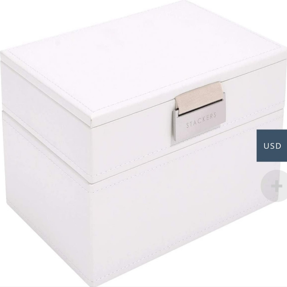 Stackers Mini White Jewelry/Trinket Box
